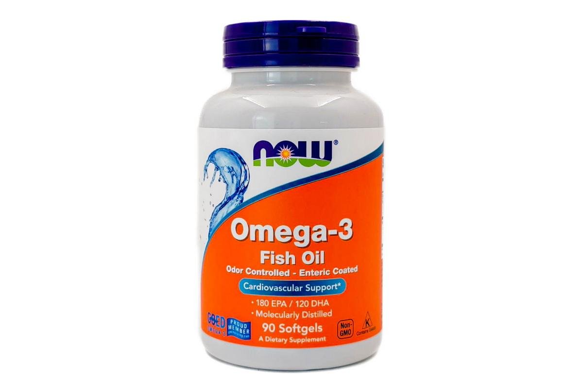 Now Molecularly Distilled Omega-3 Odor Controlled-Enteric Coated Cardiovascular Support 90 Softgels