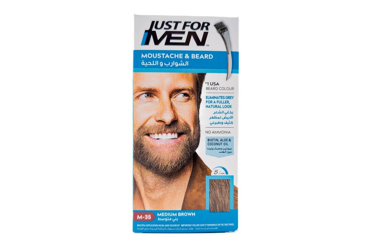 Just For Men Moustache And Beard Color - Medium Brown, 28.4g