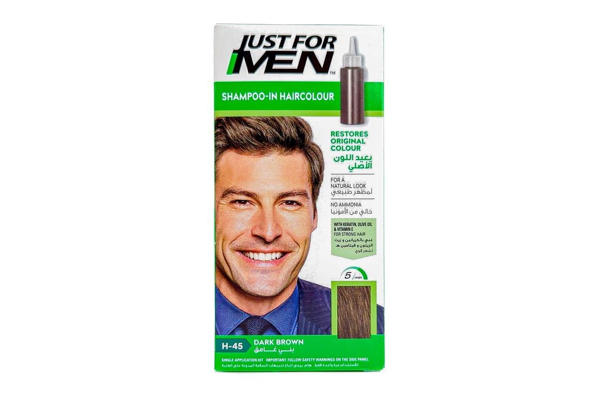 Just For Men Shampoo-In Hair Color - H45 Dark Brown, 28.4g