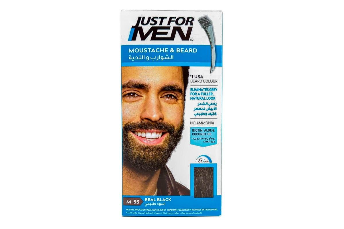 Just For Men Moustache And Beard Color - M55 Real Black, 28.4g