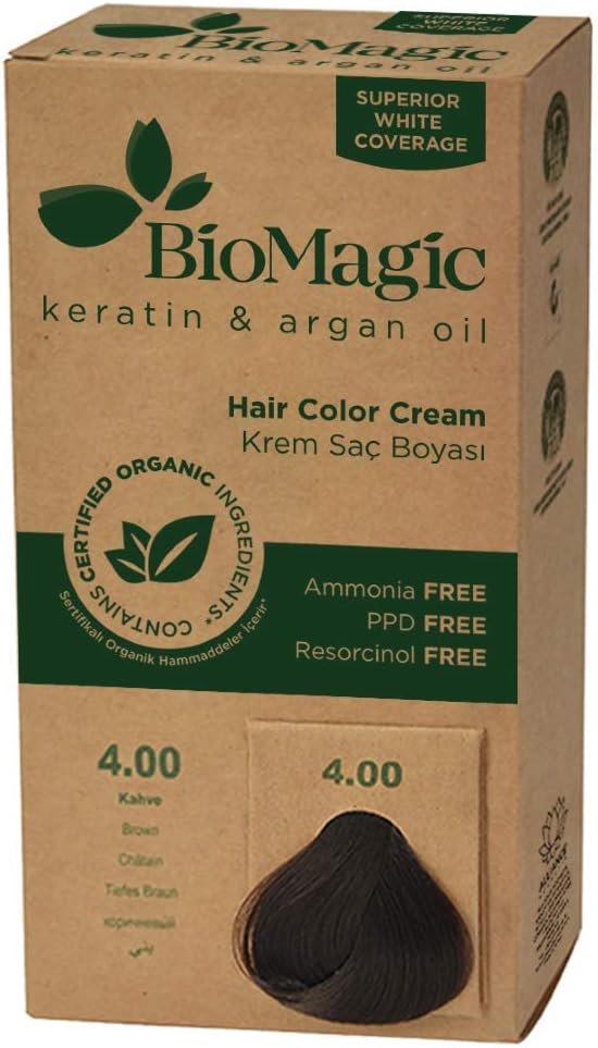 Biomagic Permanent Natural Hair Color (4.00 Brown)