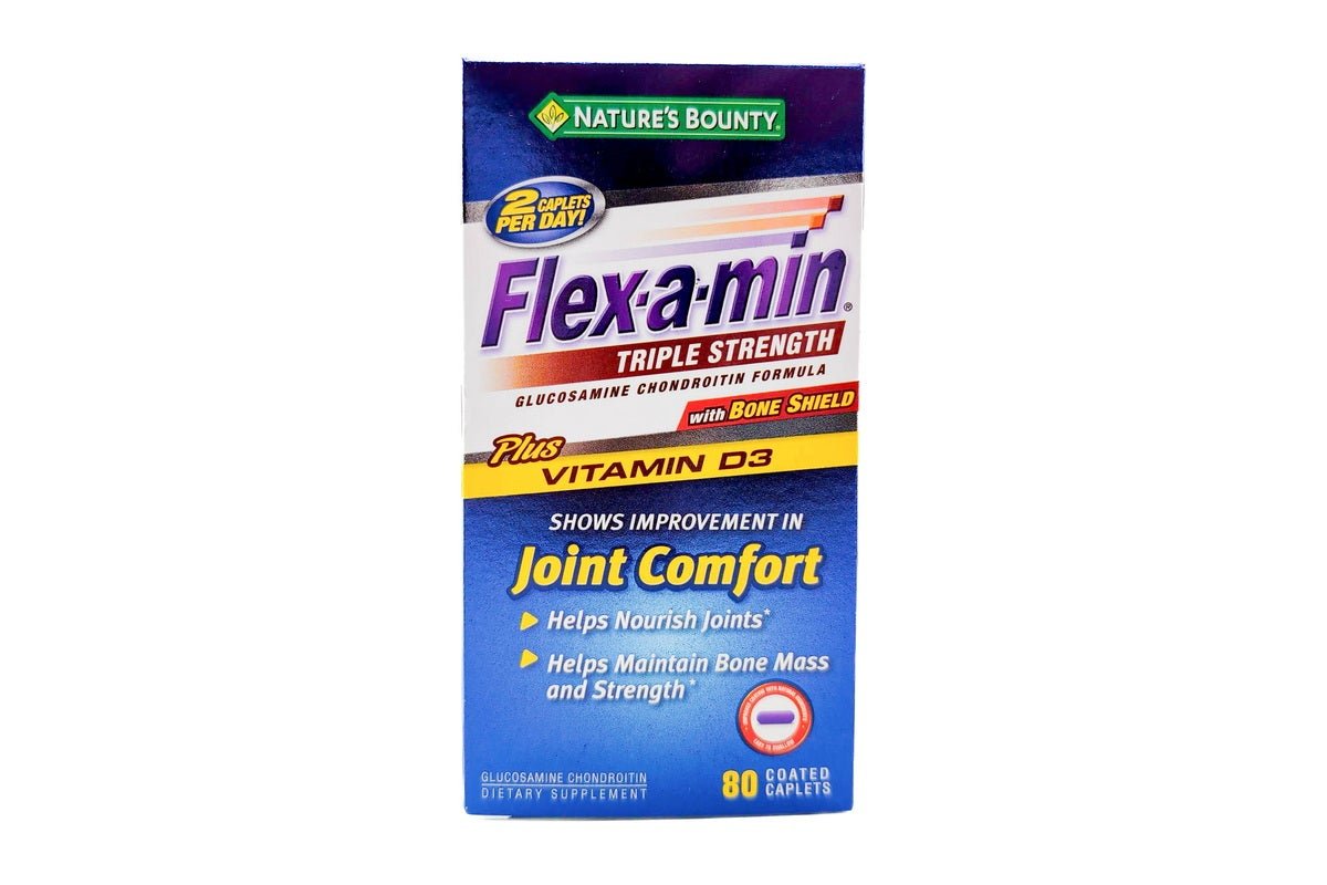 Nature's Bounty Flexamin Triple Strength Joint Support Supplement with Vitamin D3 80 Caplets