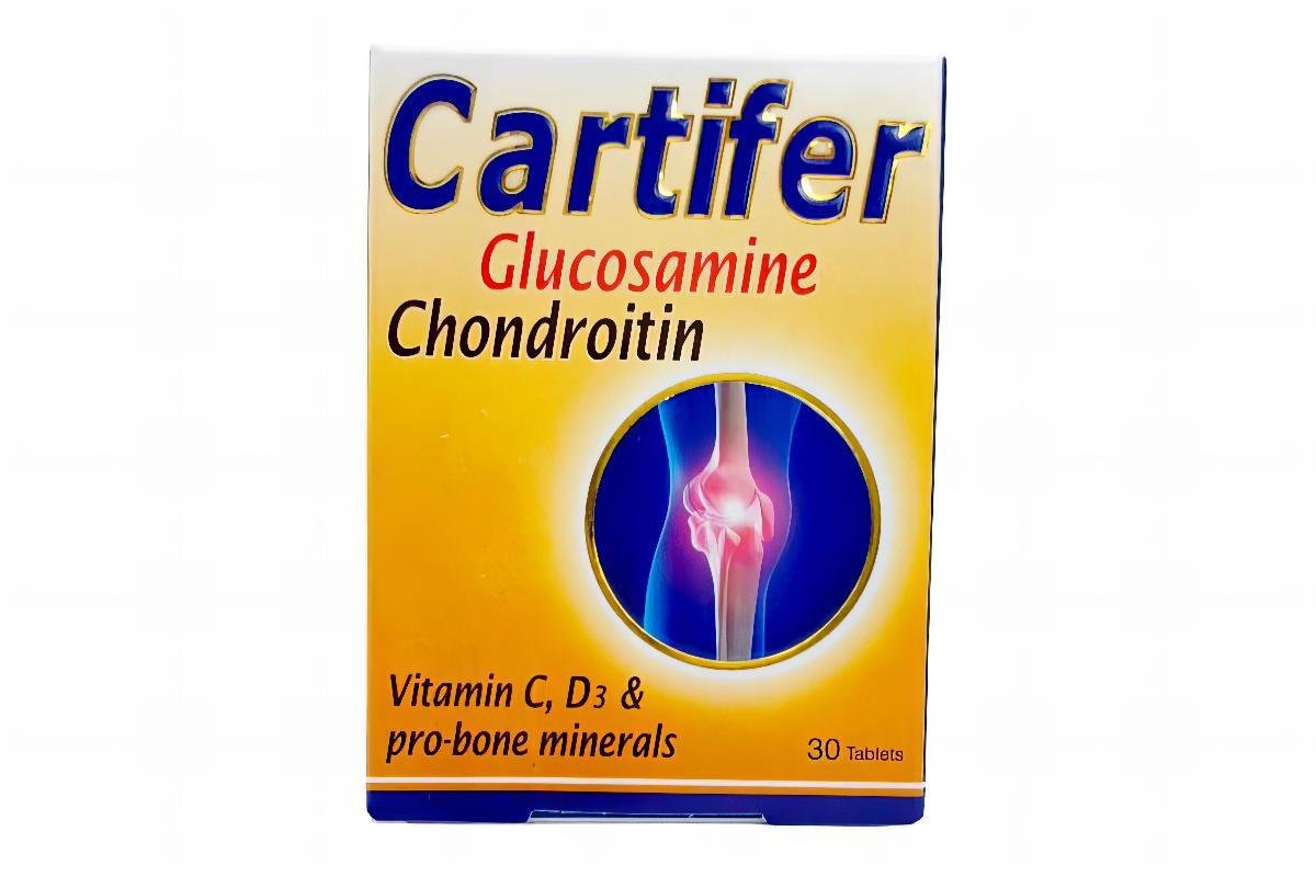 Cartifer Glucosamine And Chondroitin Supplement with Vitamin C, D And Minerals for Joints And Muscles 30 tablets