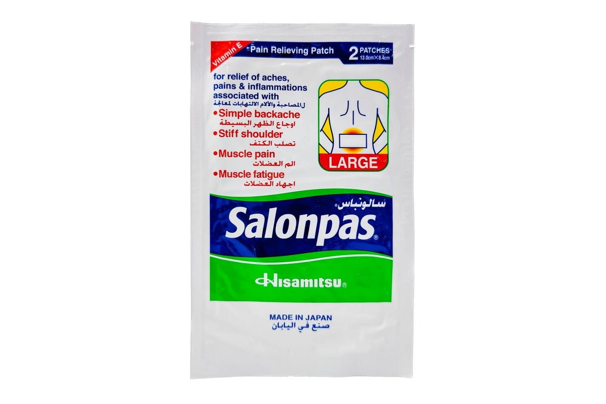 Salonpas Pain Relieving Patches Large, 2 Pieces