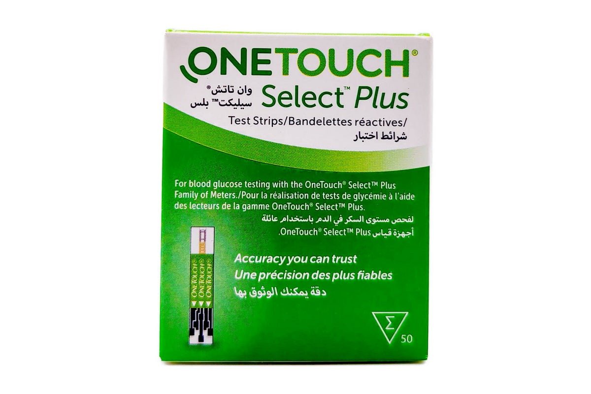 One Touch Select Plus Blood Glucose Strips, 50 Strips