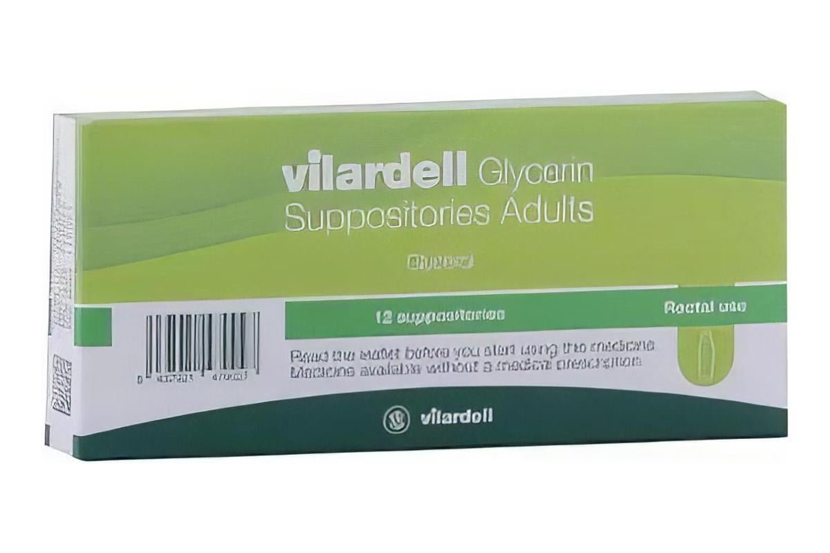 Vilardell Glycerin Suppositories, 12 Pieces