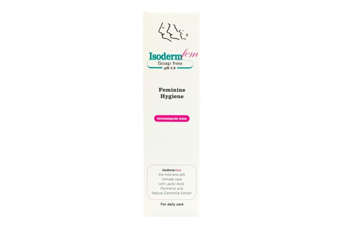 Isoderm Feminine Wash with Lactic Acid, Panthenol, and Chamomile Extract - Soap-Free 250ml