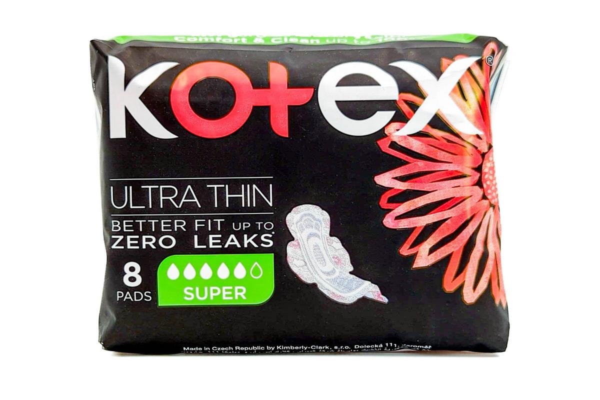 Kotex Ultra Thin Feminine Pads, 8 Pads