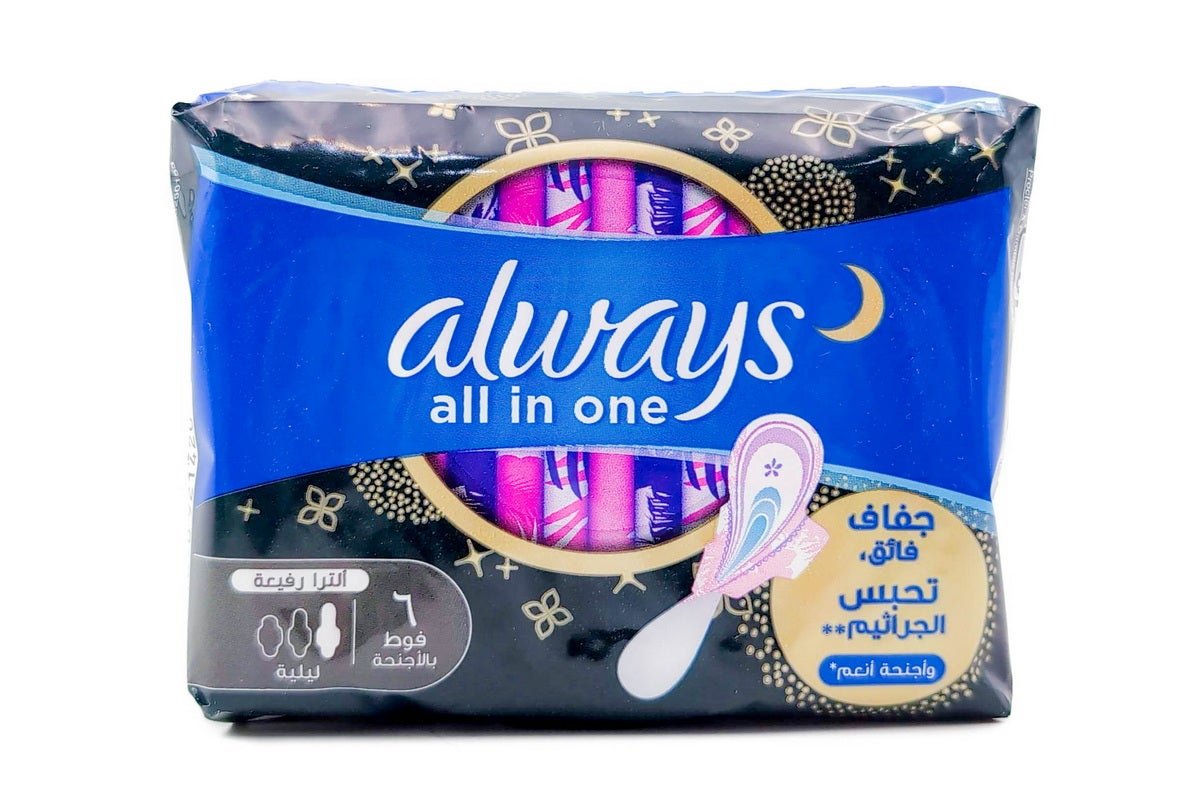 Always Platinum Ultra Thin Extra Long Sanitary Pads, 6 Pieces