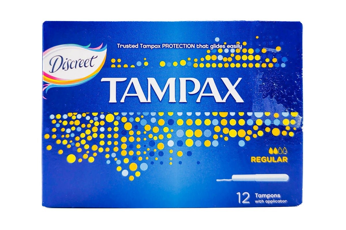 Tampax Regular Absorbency Cardboard Applicator Tampons, 12 Pieces