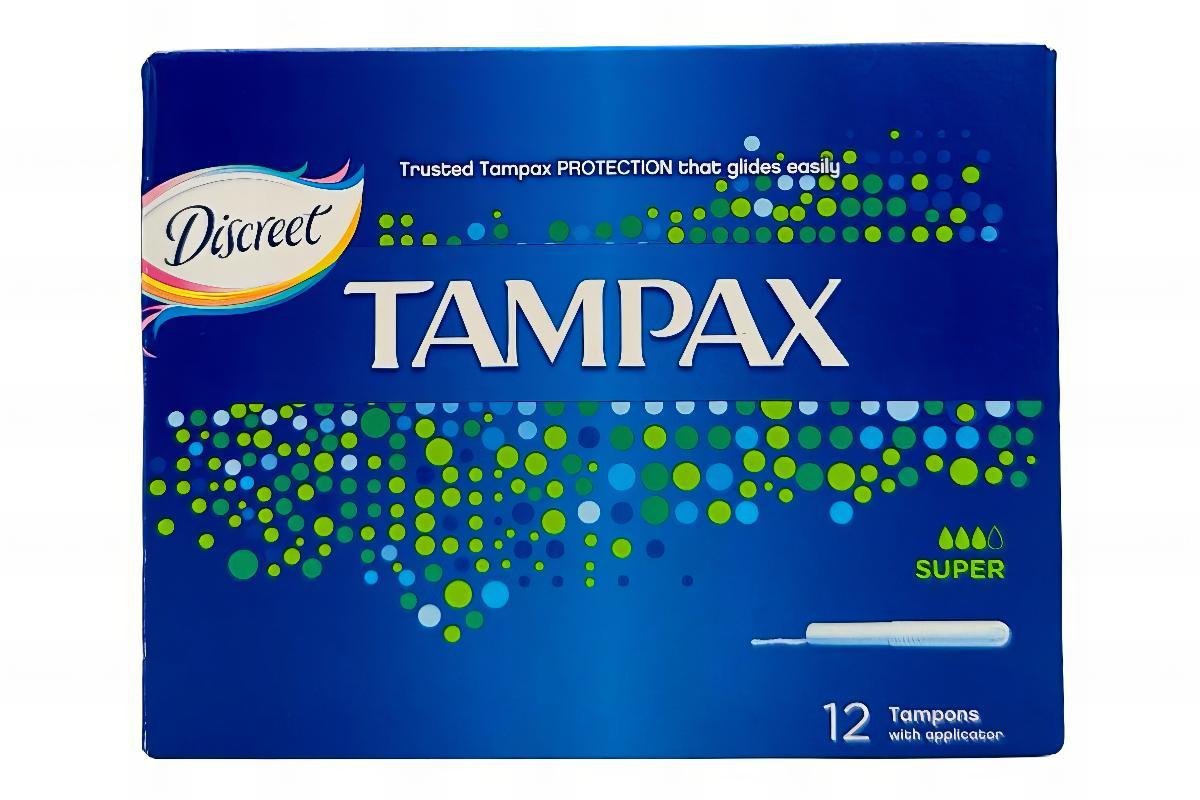 Tampax Super Tampons with Applicator, 12 Pieces