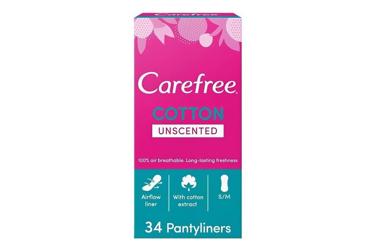 Carefree Cotton Unscented Panty Liner, 34 Pads