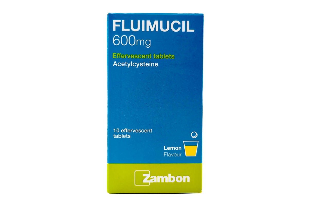 Fluimucil 600mg Tablets, 10 Tablets