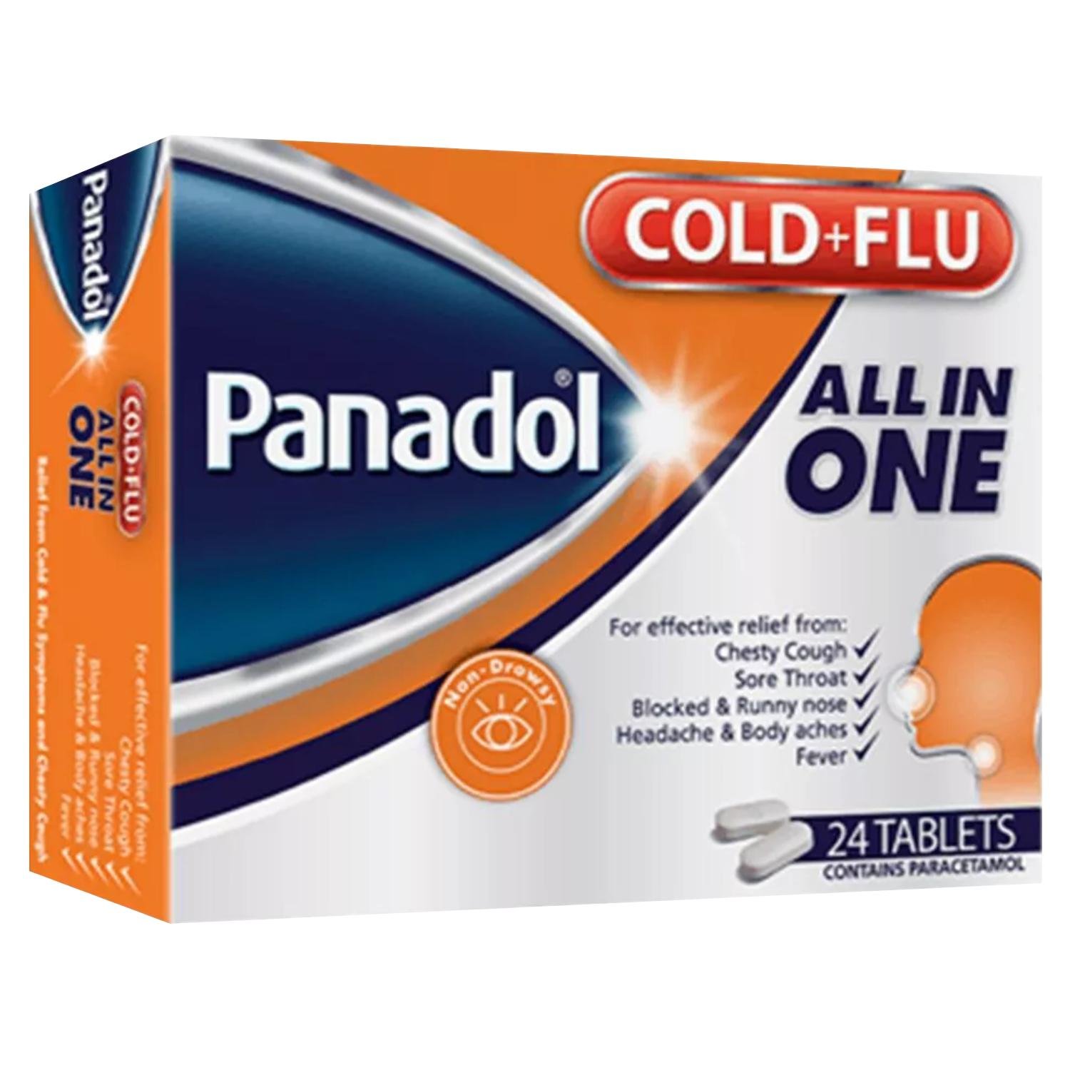 Panadol Cold + Flu All In One 24 Tablets