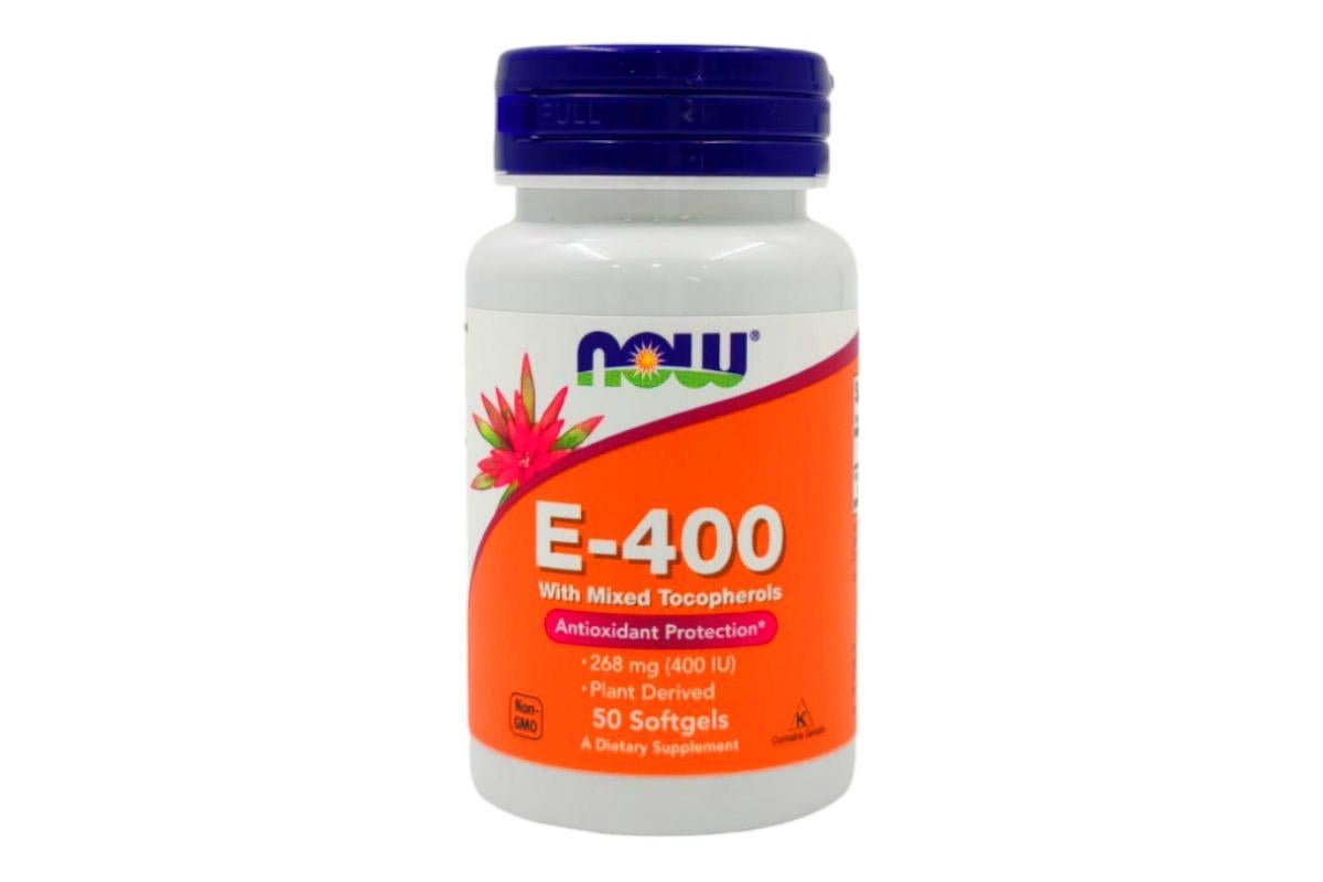 Now E-400 with Mixed Tocopherols Softgels, 50 Pieces