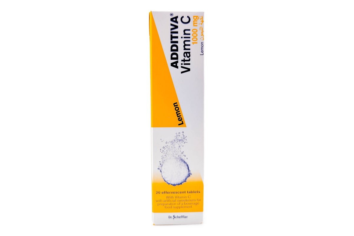 Additiva 1000mg Vitamin C Effervescent Tablets Lemon Flavor