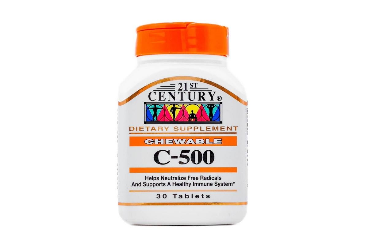 21St Century Vitamin C Chewable 500Mg, 30 Capsules