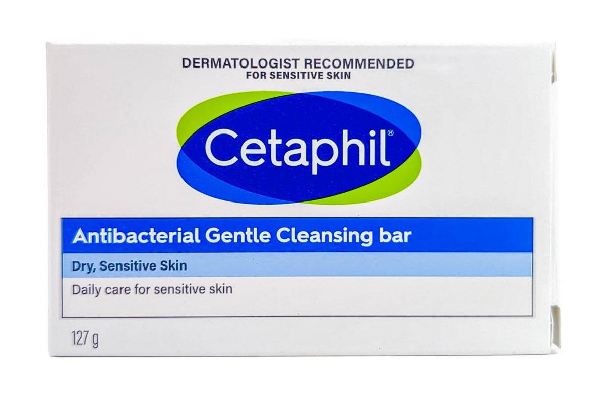 Cetaphil Face And Body Antibacterial Gentle Cleansing Bar For Dry Sensitive Skin 127 g