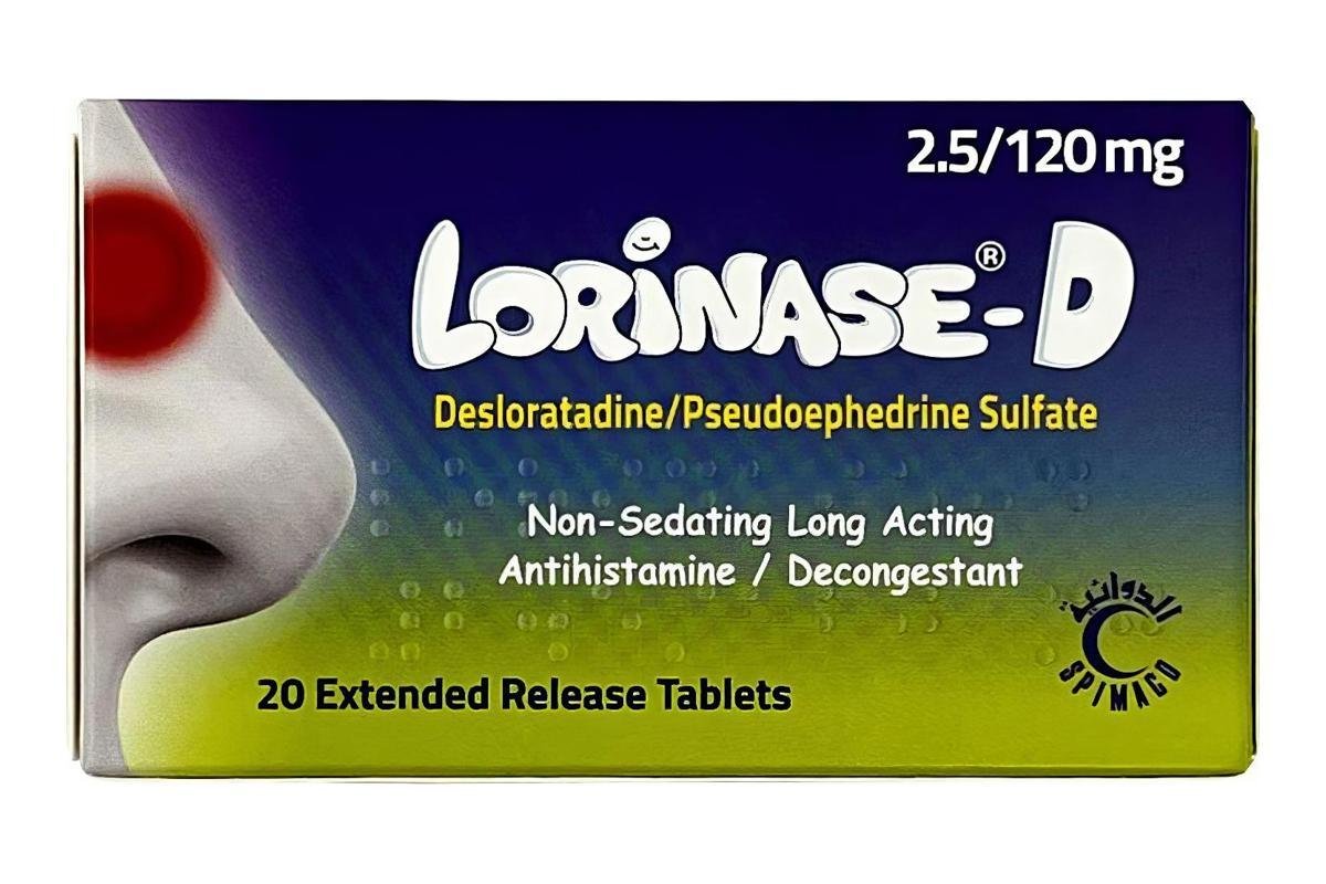 Lorinase-D Desloratadine/Pseudoephedrine (2.5/120 Mg), 20 Tablets