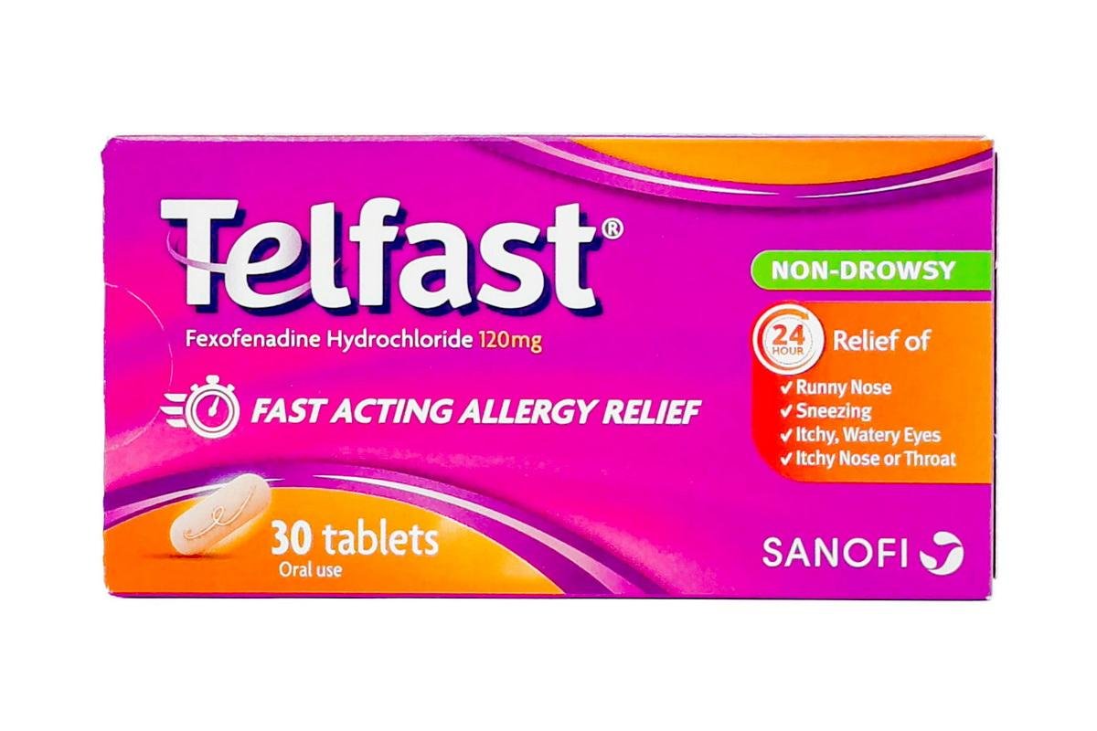 Telfast 120mg Anti-Allergy Tablets for Quick Allergy Relief 30's