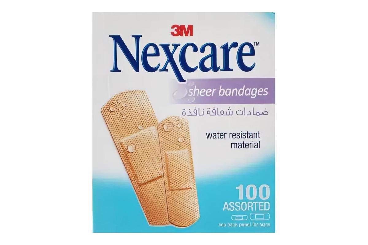 Nexcare Sheer Assorted 100 pcs