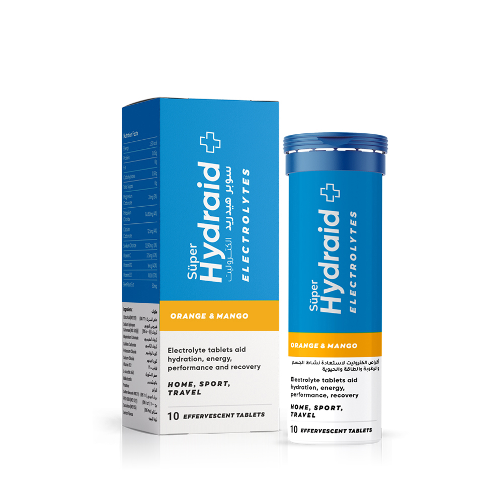 Super hydraid effervescent orange & mango 10 tabs