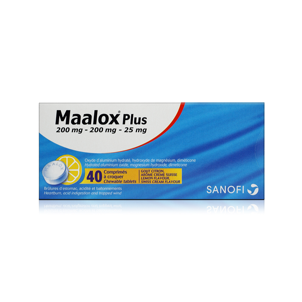 Maalox Plus Tablets Lemon